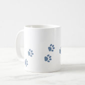 kattepoetsafdrukken van huisdieren koffiemok (Voorkant links)