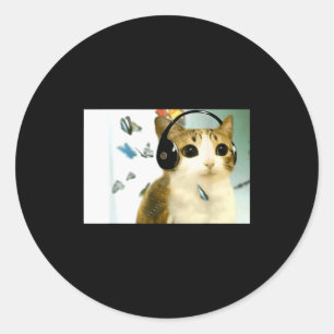 Katteuil Grappige Vervloekte Internet Trendy Meme Ronde Sticker