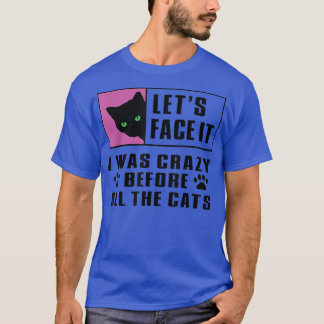 kattevrouw, kattemoeder, gek voor alle katten, kra t-shirt