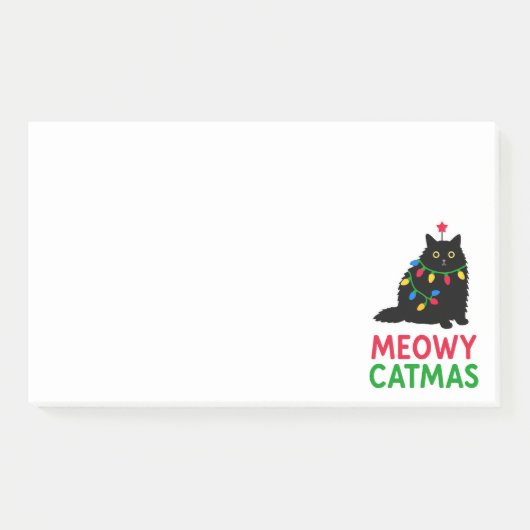 Kattig Katkerstfeest Post-it® Notes (Voorkant)