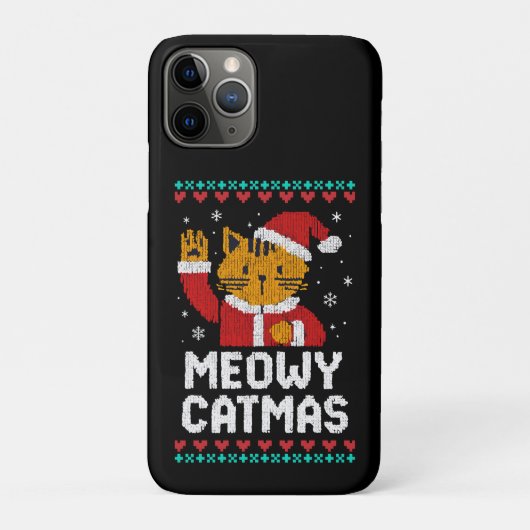 Kattig Katkerstmis Case-Mate iPhone Case (Achterkant)