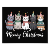 Kattig kerstfeest Gelukkig kattenjaar Kattenliefhe