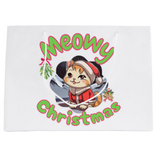 Kattig kerstfeest groot cadeauzakje