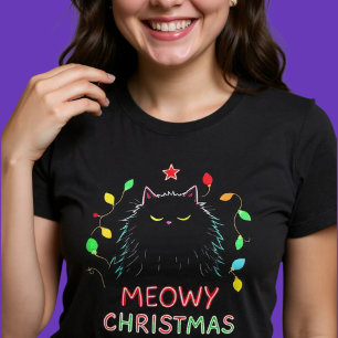 Kattig kerstfeest Tri-Blend shirt