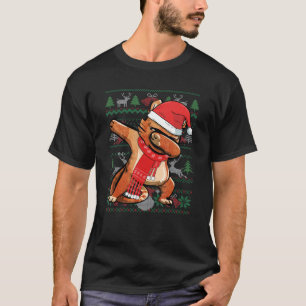 Kattige Dabbing Horrelijke Kerst Trui Grappig Fees T-shirt