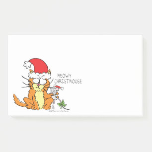 Kattige grappige kerstcartoon Cute Muis Post-it® Notes