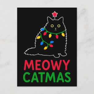 Kattige Kerstmis Briefkaart
