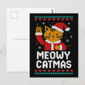 Kattige Kerstmis Briefkaart (Voorkant / Achterkant)