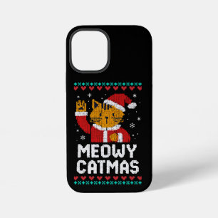 Kattige Kerstmis iPhone 12 Mini Hoesje