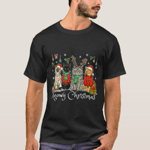 Kattige Kerstmis Kat Kerst Cute Kitten Katten Kers T-shirt