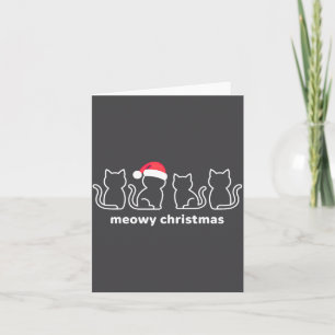 Kattige Kerstmis Kat Kerst Kitten Katten Kerstman Kaart