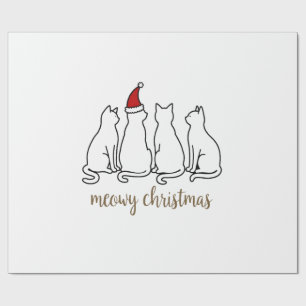 Kattige Kerstmis Kat Kerst Mooie Kitten Katten Ker Cadeaupapier