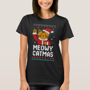 Kattige Kerstmis T-shirt