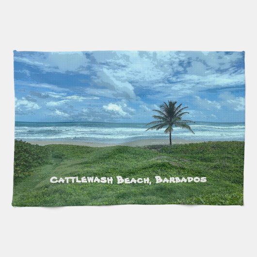 Kattlewash Beach, Barbados Theedoek (Horizontaal)