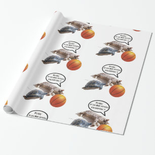 KATTURTLE EN BASKETBALL CADEAUPAPIER
