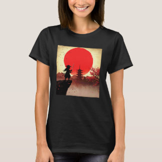 Kattusamurai voor mannen koele Japanse kunst bloes T-shirt