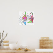 Katty katten Canvas afdrukken Poster (Keuken)