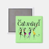 Katurday Cat Lovers Magnet Magneet (Voorkant / Achterkant)