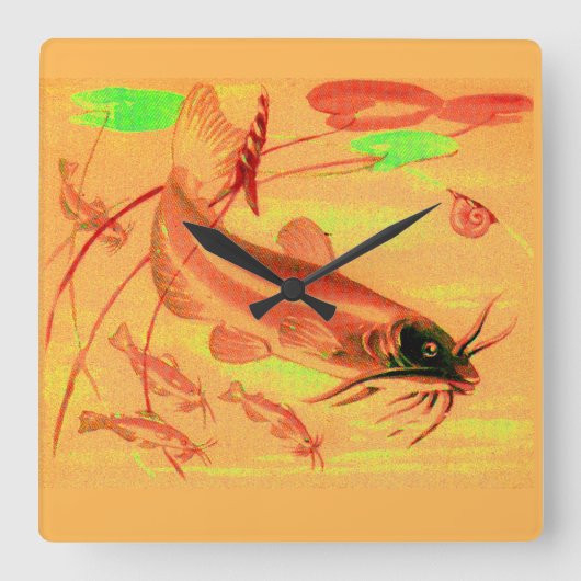 katvis vierkante klok (Voorkant)