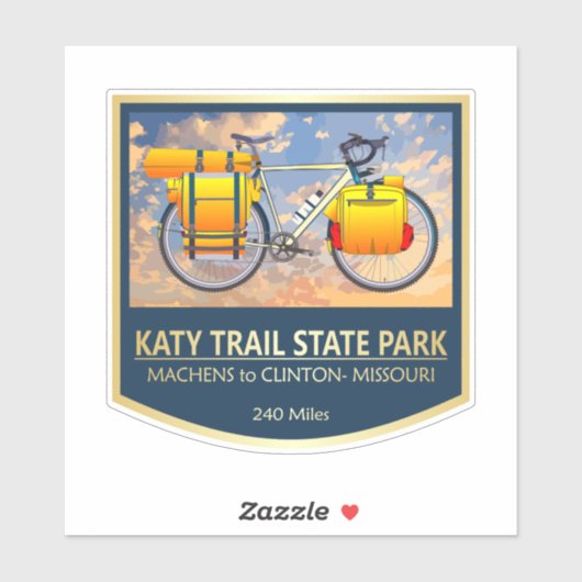 Katy Trail (bike2)2 Sticker (Vel)
