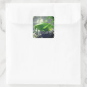 Katydid Grasshopper Natuur Vierkante Sticker (Tas)
