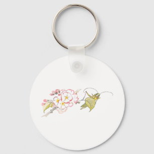 Katydid met Cherry Blossom Sleutelhanger