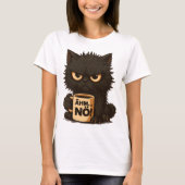Katze „Ähm Nö“ – Lustiges Katzen-Sarkasmus-Design T-shirt (Voorkant)
