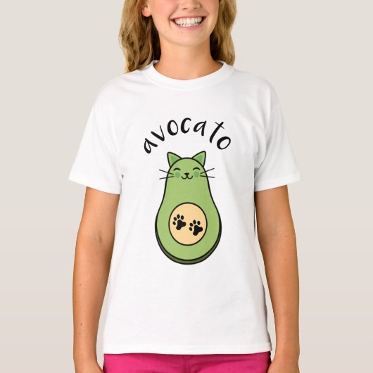 Katze als Avocado avocato T-shirt (Voorkant)