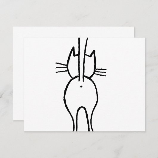 Katze Bedankkaart (Voorkant / Achterkant)