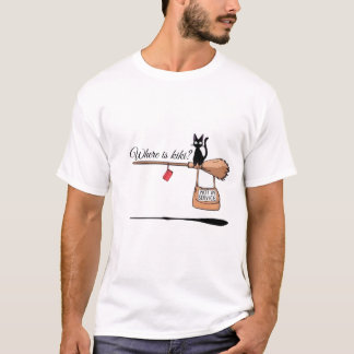 Katze Jiji Waar is Kiki? Ik ben geen service T-shirt