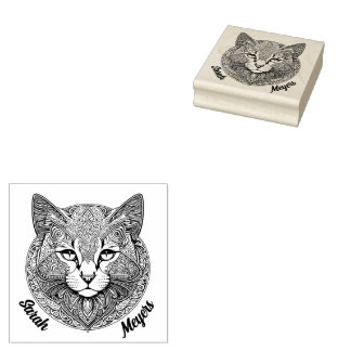 Katze Mandala Rubberstempel