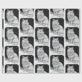 Katze mit Mandala unterm Sternenhimmel Cadeaupapier (Vlak)