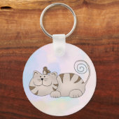 Katze mit Vogel Sleutelhanger (Voorkant)