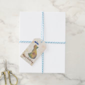 Katze und blaue Libelle Cadeaulabel (Met Touw)