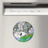 Katzen Farben Round Magnet Magneet (Insitu (Vaatwasser))