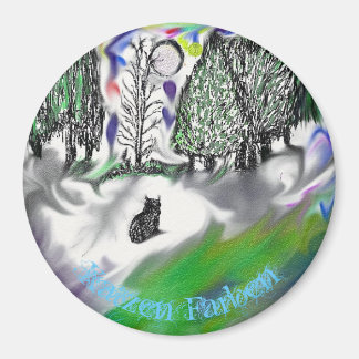 Katzen Farben Round Magnet Magneet