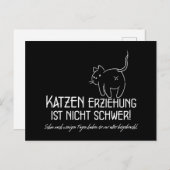 Katzenerziehung ist nicht schwer Spruch mit Humor Briefkaart (Voorkant / Achterkant)