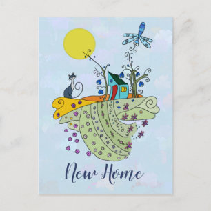 Katzenhaus New Home Briefkaart