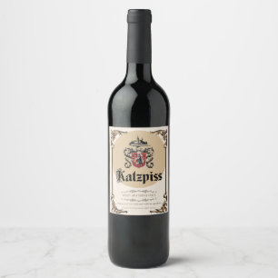 Katzpiss – Duits parodie wijnlabel Wijn Etiket