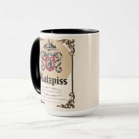 Katzpiss Mok – Duits parodielabel (Voorkant links)