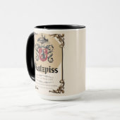 Katzpiss Mug - Allemand Parody Wine Étiquette (Devant gauche)