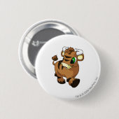 Kau Brown Ronde Button 5,7 Cm (Voorkant /achterkant)