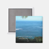 Kauai Beach Ocean Hawaii Inspirerend quote Magneet (Voorkant / Achterkant)