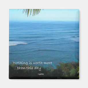 Kauai Beach Ocean Hawaii Inspirerend quote Magneet