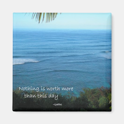 Kauai Beach Ocean Hawaii Inspirerend quote Magneet (Voorkant)