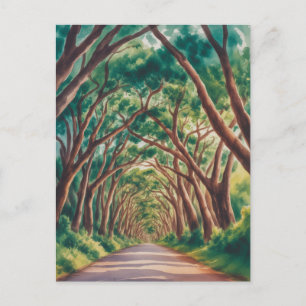 Kauai-boomtunnel aquarel briefkaart