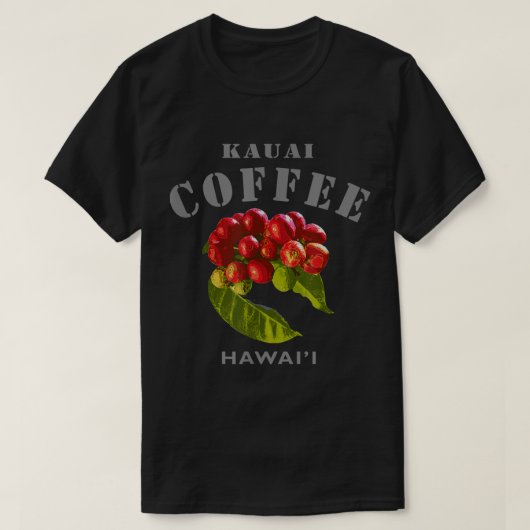 Kauai Coffee Hawaii beroemd eiland Modern Hawaiian T-shirt (Design voorkant)