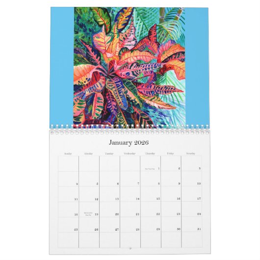 Kauai dans le calendrier en fleurs (Jan 2026)