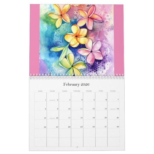 Kauai dans le calendrier en fleurs (Feb 2026)