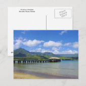 Kauai - De pier in Hanalei Briefkaart (Voorkant / Achterkant)